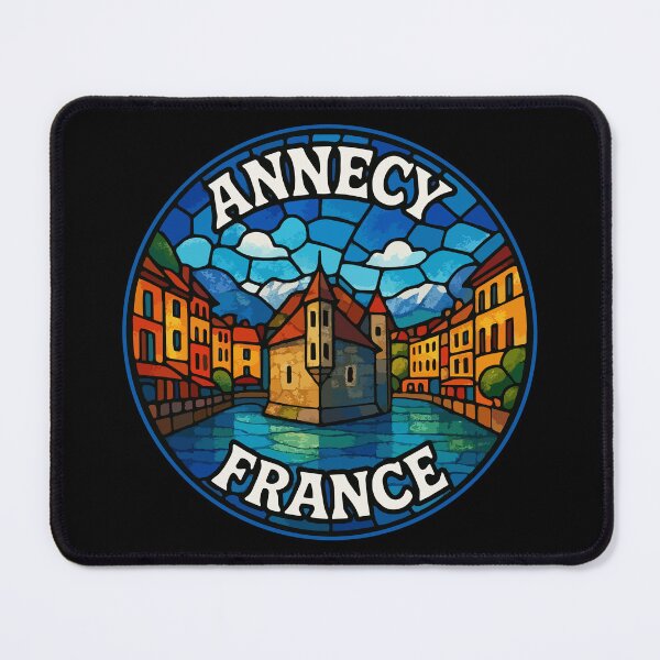 Item preview, Annecy France Retro Stained Glass designed and sold by TomFrontierArt.