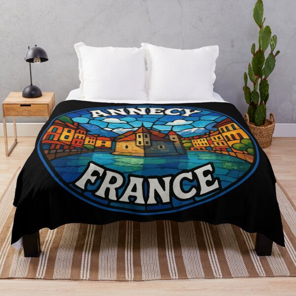 Item preview, Annecy France Retro Stained Glass designed and sold by TomFrontierArt.