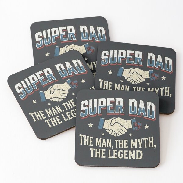 Item preview, Super Dad: The Man, The Myth, The Legend - Vintage Handshake Design designed and sold by Csstoree.