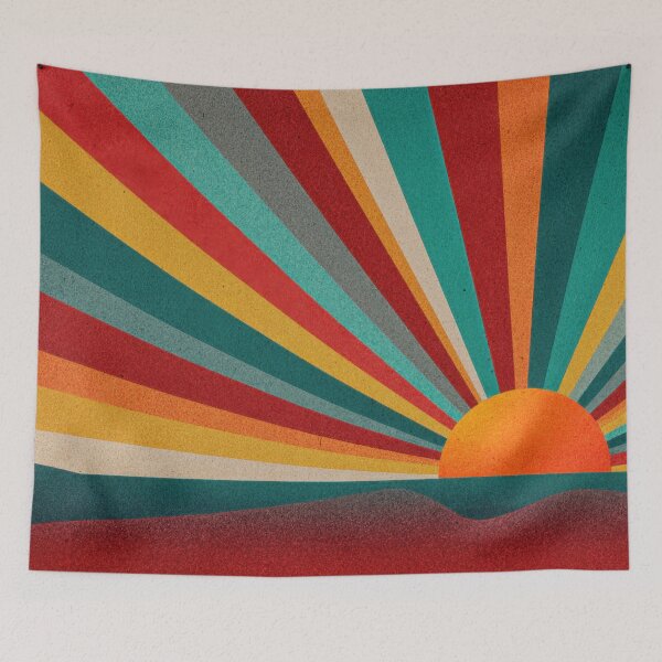 Item preview, Colorful sunrise over waves designed and sold by anytka.