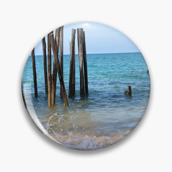 Item preview, A sea view with a breakwater. designed and sold by Beeza Art Shop.