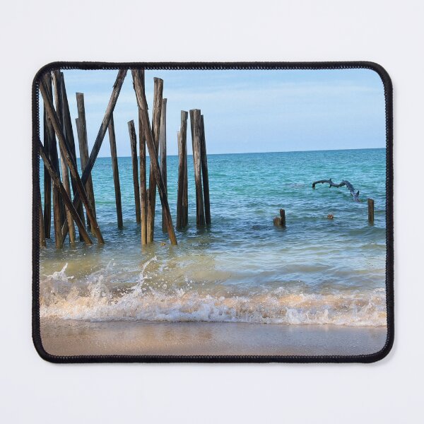 Item preview, A sea view with a breakwater. designed and sold by Beeza Art Shop.
