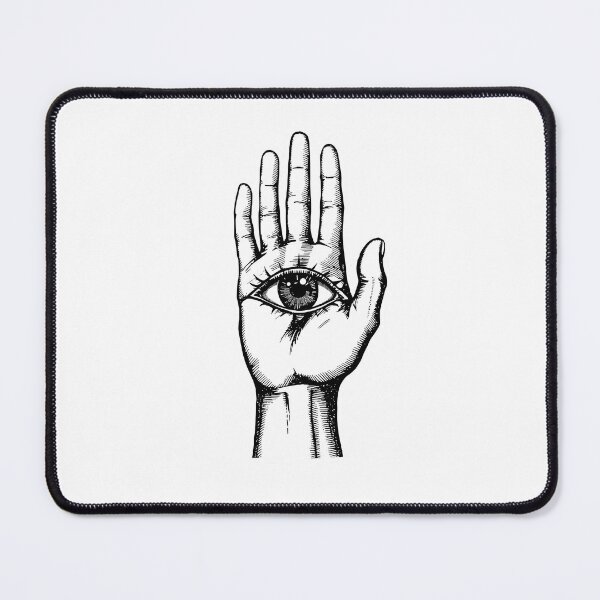 Item preview, All Seeing Eye Hand – Mystical Occult Symbol Line Art designed and sold by Kavya Art.