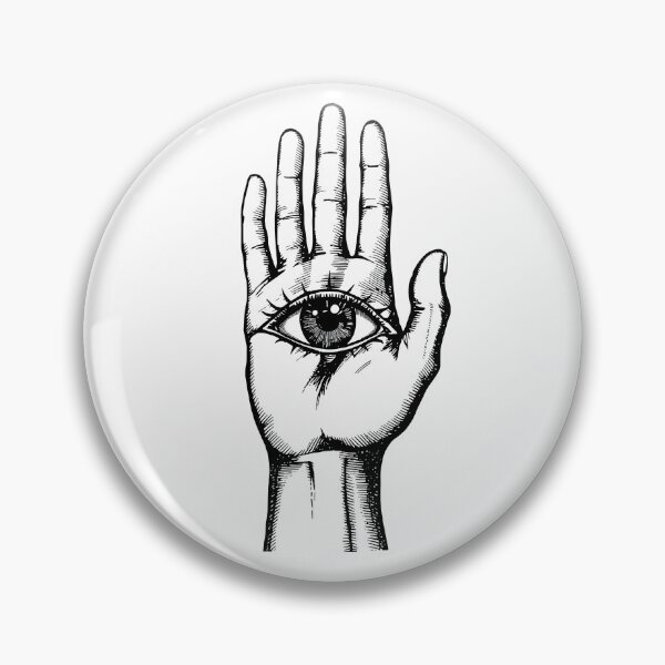 Item preview, All Seeing Eye Hand – Mystical Occult Symbol Line Art designed and sold by Kavya Art.