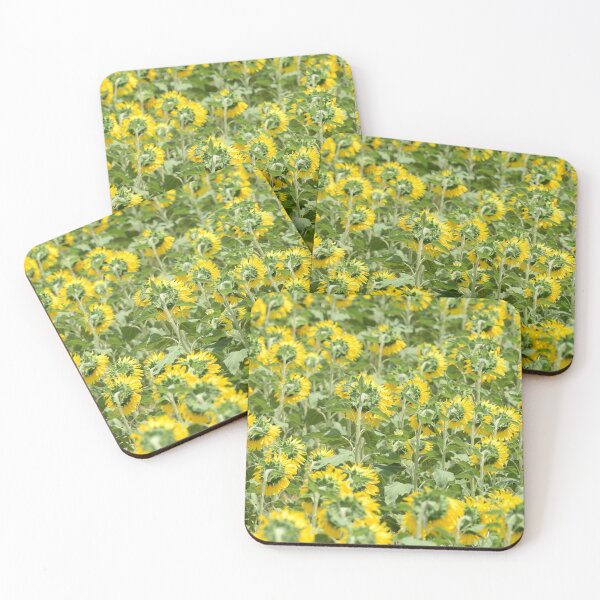 Item preview, Sunflower Field Pattern – Yellow Floral Background Nature Aesthetic Wall Art designed and sold by onubi.