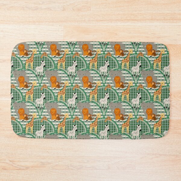 Item preview, Jungle Scallop gingham pattern  designed and sold by Tatiana Ribeiro.