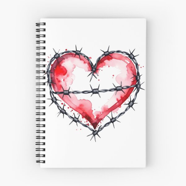 Item preview, Captive heart, red barbed wire designed and sold by LiskoDesign.