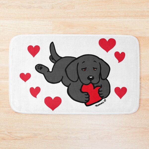 Artikelvorschau, Kauherz für schwarzen Labrador zum Valentinstag entworfen und verkauft von HappyLabradors.