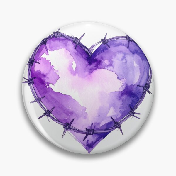 Item preview, Captive heart, purple barbed wire designed and sold by LiskoDesign.