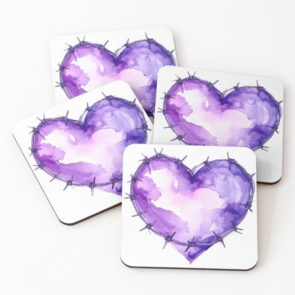 Item preview, Captive heart, purple barbed wire designed and sold by LiskoDesign.