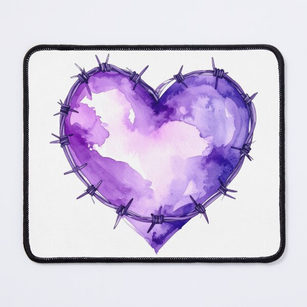 Item preview, Captive heart, purple barbed wire designed and sold by LiskoDesign.