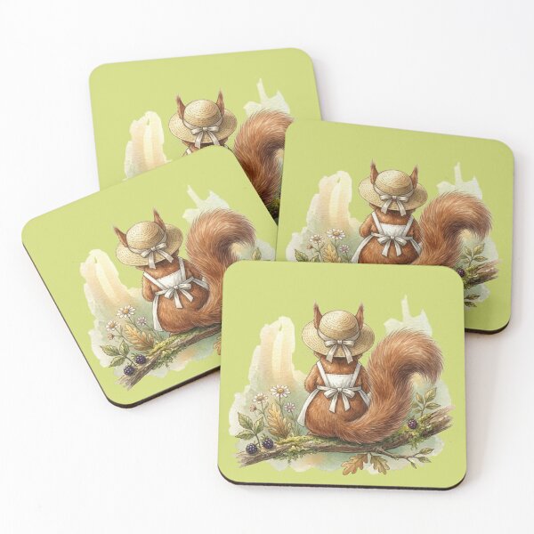 Item preview, Watercolor Squirrel Sitting Back – Cute Woodland Art  designed and sold by EnlightArt.