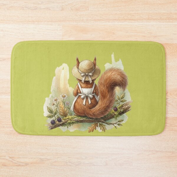 Item preview, Watercolor Squirrel Sitting Back – Cute Woodland Art  designed and sold by EnlightArt.
