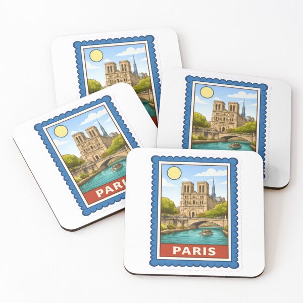 Item preview, Paris Notre Dame Travel Stamp Sticker Magnet designed and sold by CLOUTKULT.