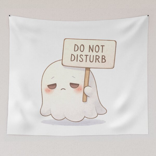 Item preview, Do Not Disturb Ghost Minimal | Cute Kawaii Aesthetic | Introvert Mood Design designed and sold by The Mood Index.