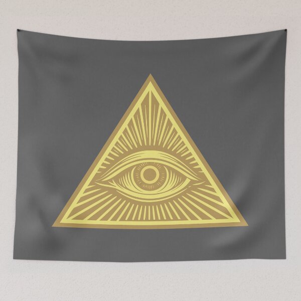 Item preview, Eye of Providence Golden Triangle - All Seeing Eye Illuminated Mystic Design designed and sold by charlypicazo.