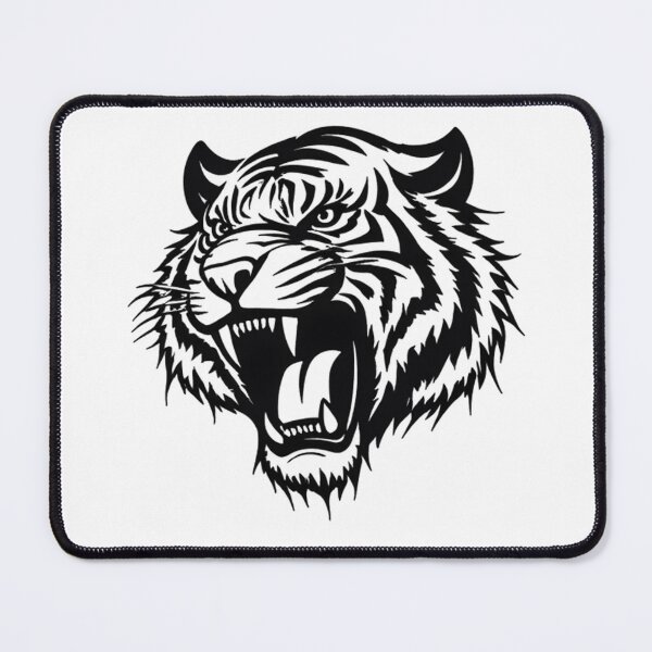 Item preview, Shadow Roaring Tiger – Dark Minimalist Wild Beast Design designed and sold by Kavya Art.