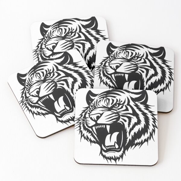 Item preview, Shadow Roaring Tiger – Dark Minimalist Wild Beast Design designed and sold by Kavya Art.