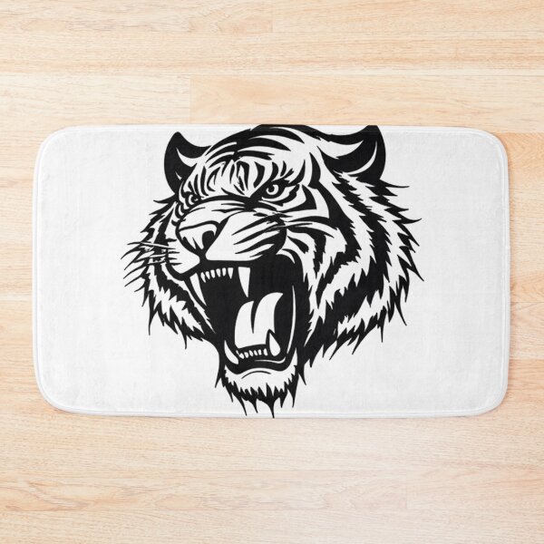 Item preview, Shadow Roaring Tiger – Dark Minimalist Wild Beast Design designed and sold by Kavya Art.