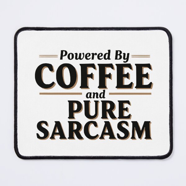 Item preview, Powered By Coffee and Pure Sarcasm designed and sold by YV Designs & Stuff.