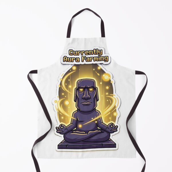Item preview, Currently Aura Farming Sticker | Funny Sarcastic Moai Statue RPG Meme Trending Humor Sticker designed and sold by ChaosAndChill.
