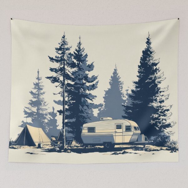 Item preview, Trailer camping by the forest designed and sold by anytka.