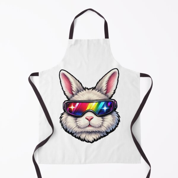 Item preview, Bright bunny wearing colorful sunglasses with a fun design on a white background designed and sold by CreativeLarysa.