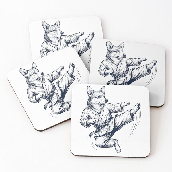 Item preview, Vintage Pembroke Welsh Corgi Doing Karate Martial Art Dog Lover designed and sold by TerryConnells.