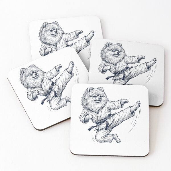 Item preview, Vintage Pomeranian Doing Karate Martial Art Dog Lover designed and sold by TerryConnells.
