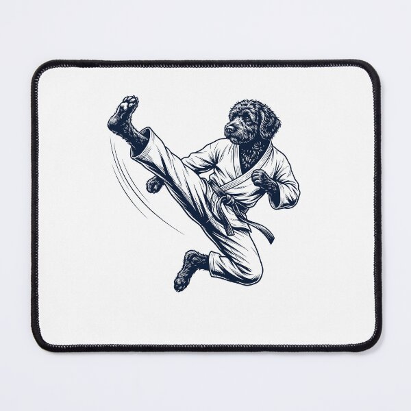 Item preview, Vintage Portuguese Water Dog Doing Karate Martial Art Dog Lover designed and sold by TerryConnells.