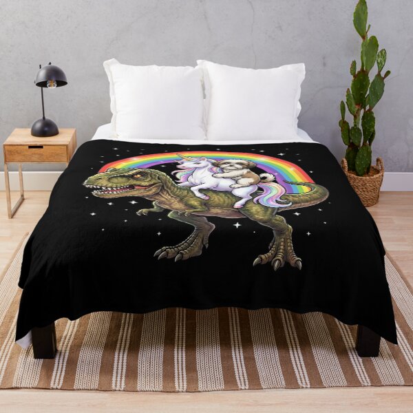 Item preview, Rainbow Shih Tzu Unicorn T Rex Dinosaur Dog Lover designed and sold by DoodleTortle.