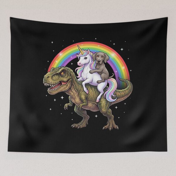 Item preview, Rainbow Weimaraner Unicorn T Rex Dinosaur Dog Lover designed and sold by DoodleTortle.