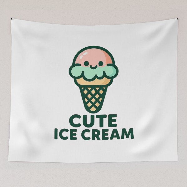 Item preview, Cute Ice Cream Minimal Design designed and sold by echoink-studio.