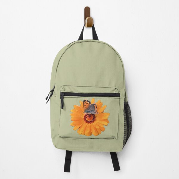 Item preview, Yellow Calendula flower with butterfly designed and sold by Imagineitall Thrive.