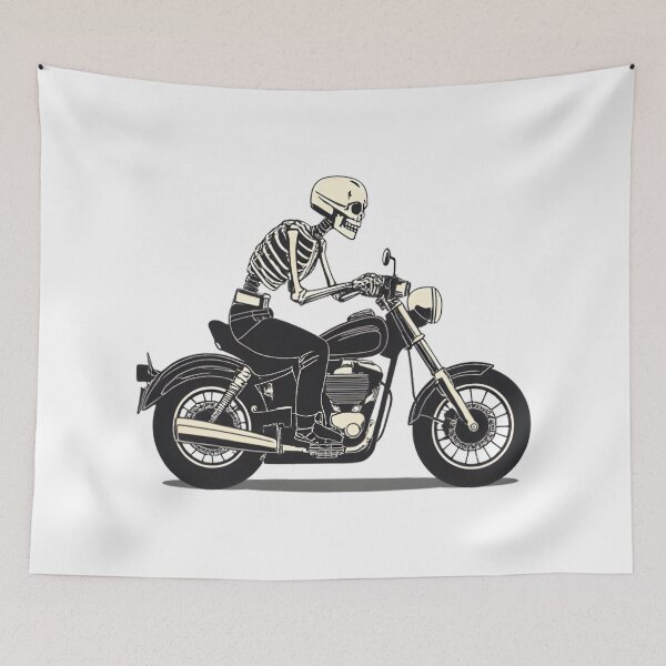 Item preview, Skeleton Rider – Dead Fast Motorcycle Graphic designed and sold by Kavya Art.