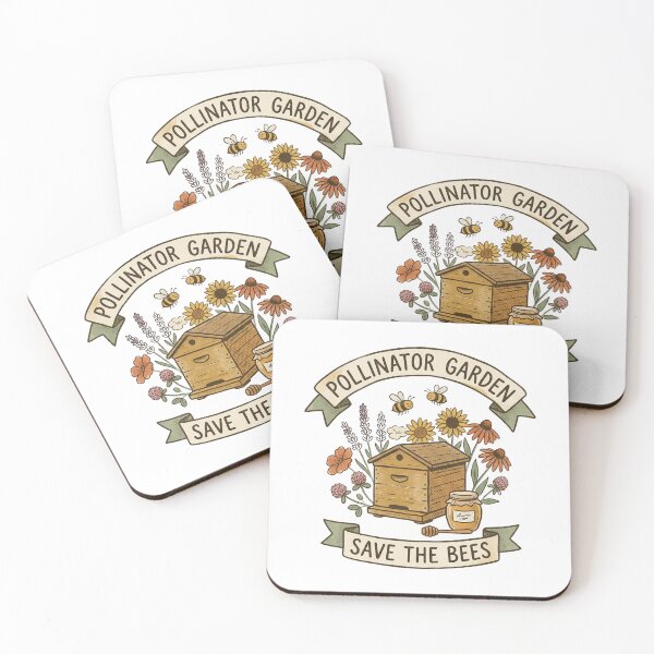 Item preview, Pollinator Garden Save the Bees - Beekeeping Art designed and sold by MarchyStudio.