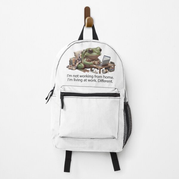 Item preview, Living At Work - Funny WFH Burnout Frog Meme designed and sold by Arts Paradise.