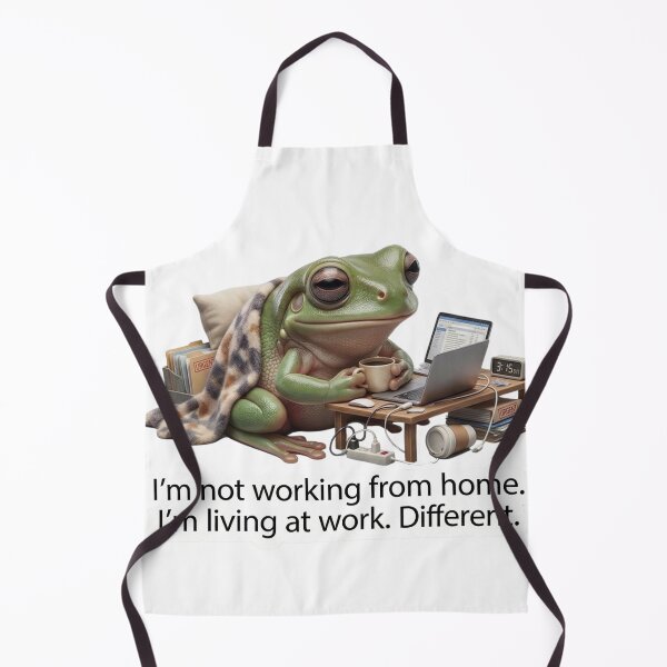 Item preview, Living At Work - Funny WFH Burnout Frog Meme designed and sold by Arts Paradise.