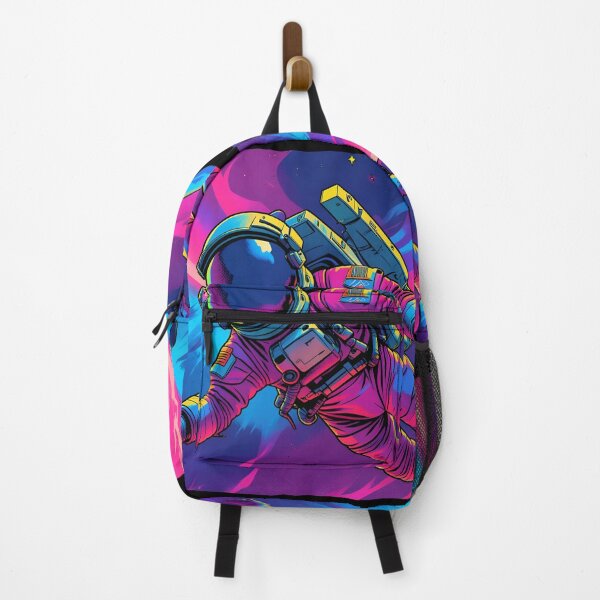 Item preview, vibrant synthwave astronaut designed and sold by Daniela`s shop.