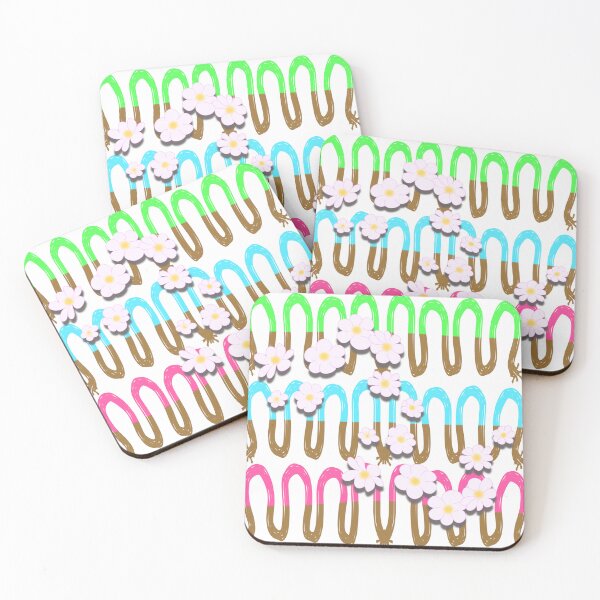 Item preview, Colorful Wavy Vines with Flowers Pattern designed and sold by MigWhimsy.