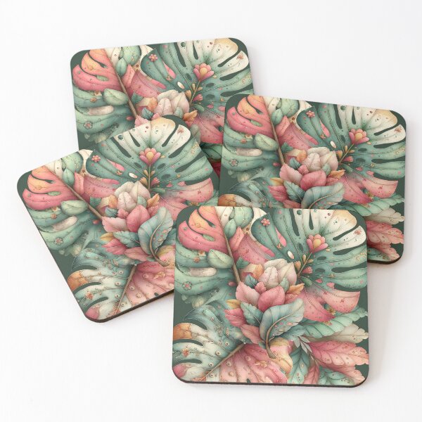 Item preview, Aesthetic Tropical Plant Design with Soft Color Jungle Leaves Artwork designed and sold by Szpaku desart .
