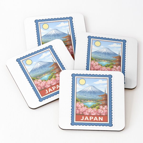 Item preview, Japan Mount Fuji Cherry Blossom Travel Stamp Sticker Magnet designed and sold by CLOUTKULT.
