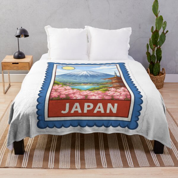 Item preview, Japan Mount Fuji Cherry Blossom Travel Stamp Sticker Magnet designed and sold by CLOUTKULT.