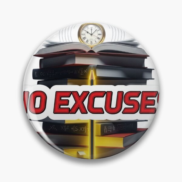 Item preview, No Excuses - Study Motivational Stickers designed and sold by BuildmePro.