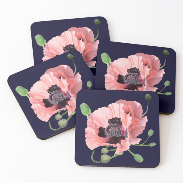 Item preview, Pink Poppy (on blue) designed and sold by Murph's Images.