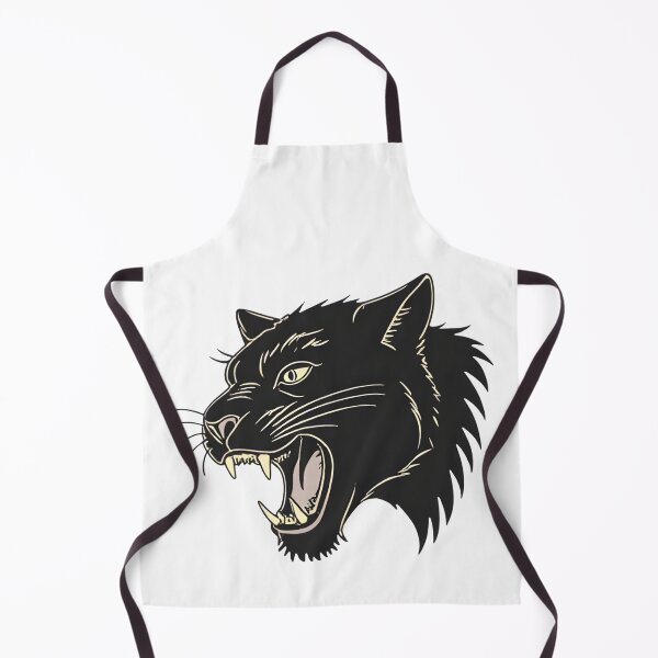 Item preview, Ferocious Black Panther Head – Wild Animal Roaring Illustration designed and sold by Kavya Art.