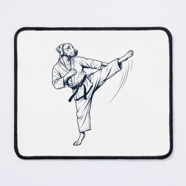 Item preview, Vintage Rhodesian Ridgeback Doing Karate Martial Art Dog Lover designed and sold by TerryConnells.