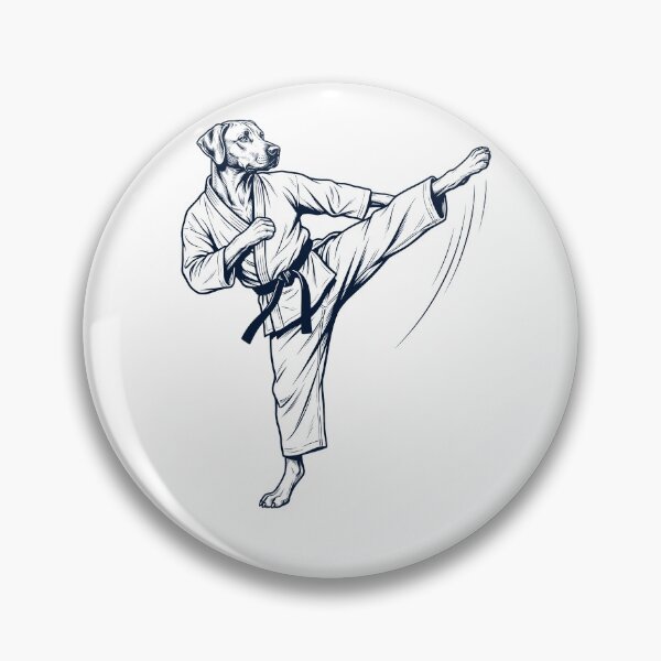 Item preview, Vintage Rhodesian Ridgeback Doing Karate Martial Art Dog Lover designed and sold by TerryConnells.
