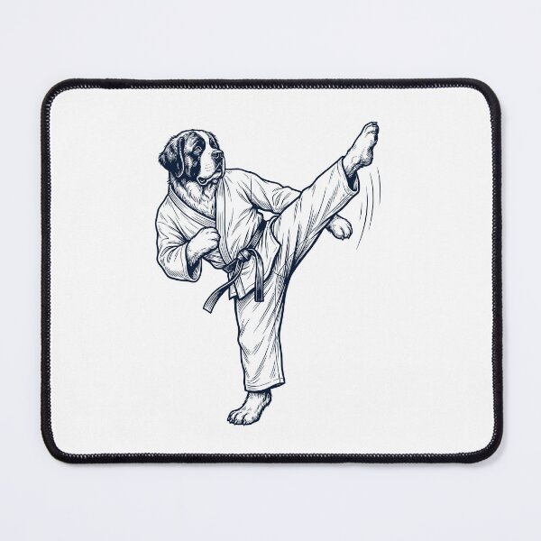 Item preview, Vintage Saint Bernard Doing Karate Martial Art Dog Lover designed and sold by TerryConnells.