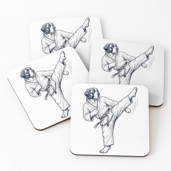 Item preview, Vintage Saint Bernard Doing Karate Martial Art Dog Lover designed and sold by TerryConnells.